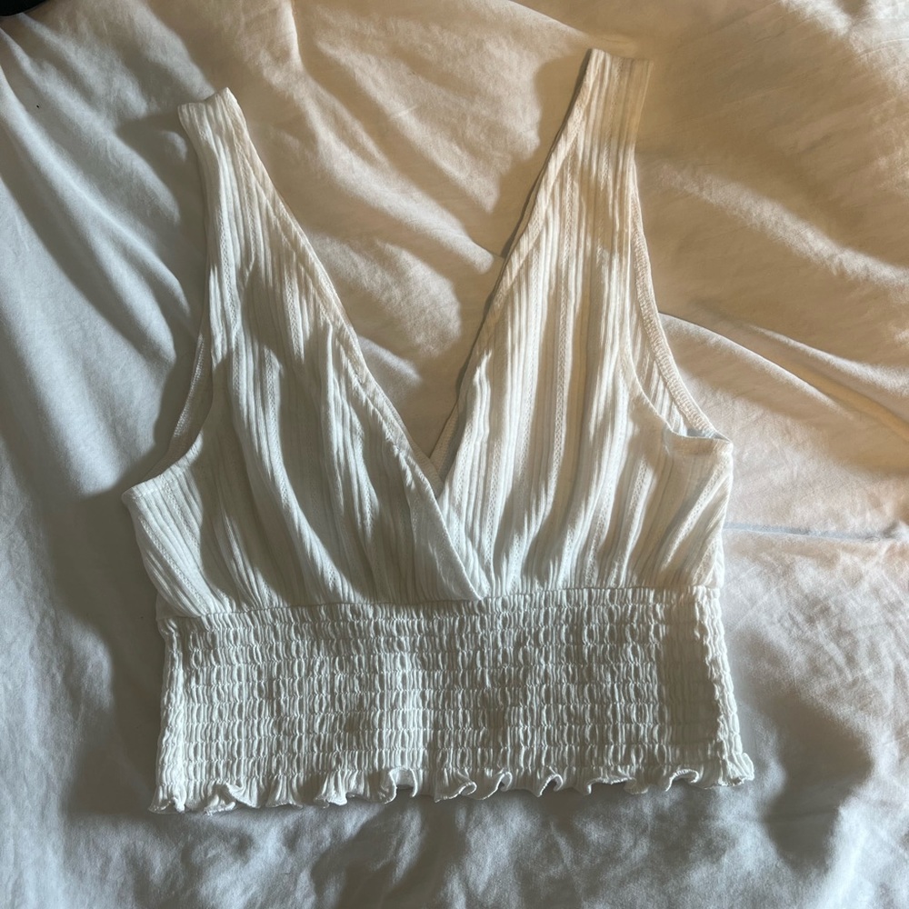 brand new white v-neck tank top